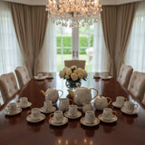 28pcs Tree Tea Set With Palm Tree Design And Gold Touch