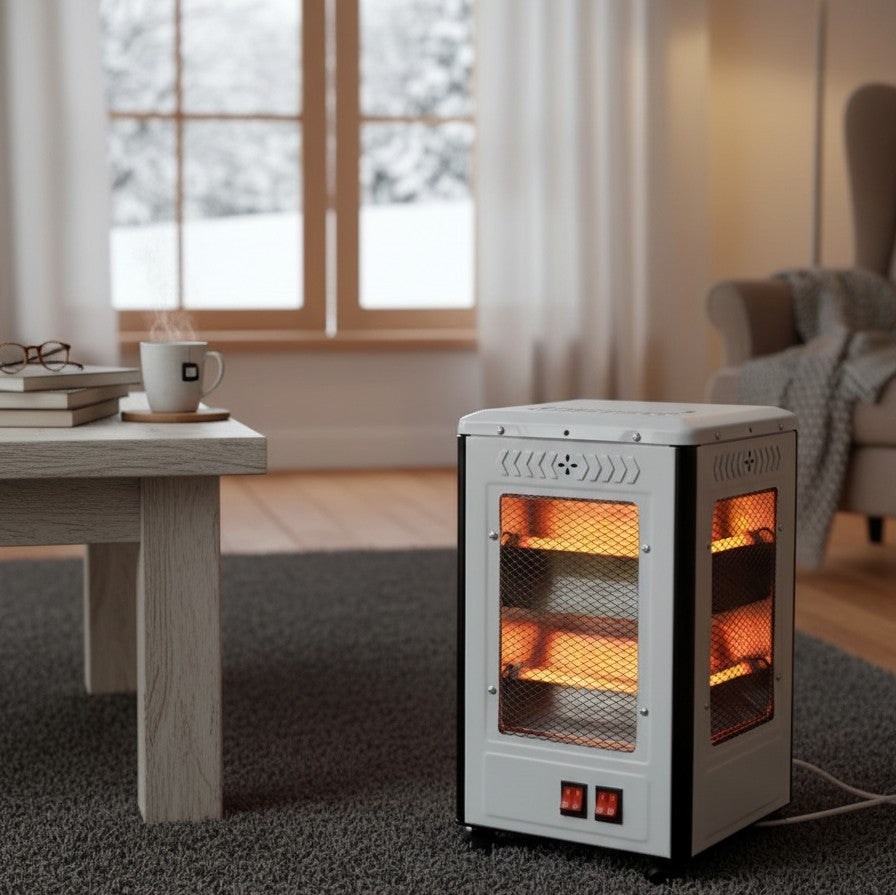 Premier room heater with wheels and five heat settings