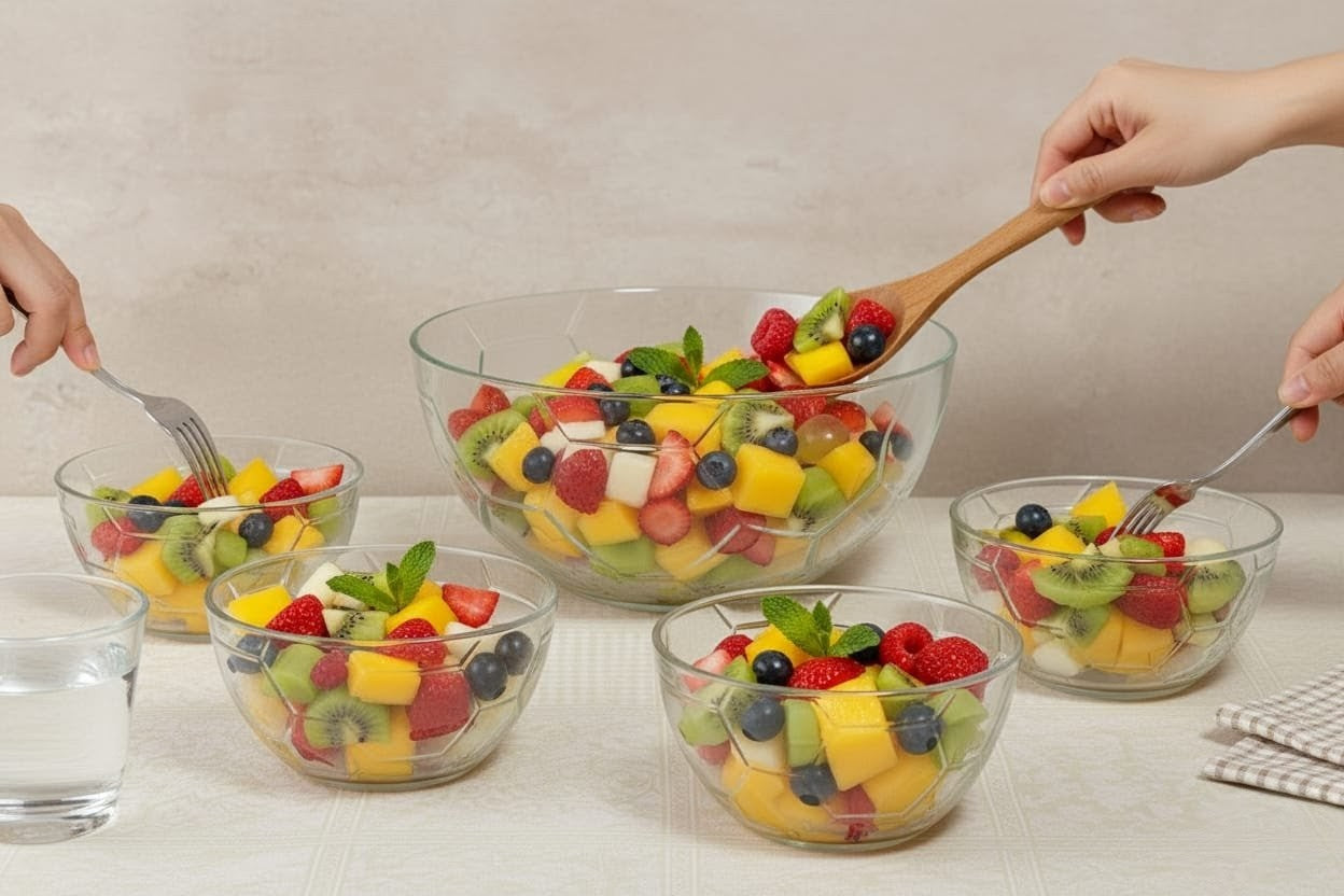 Costa Football Pattern Glass Bowl Set