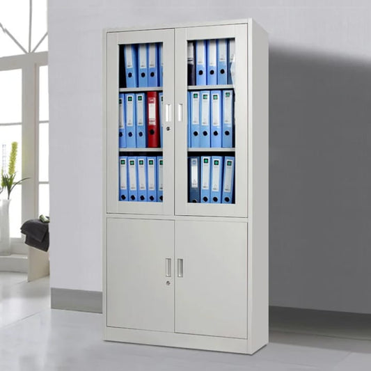 Metallic office cabinet for organized document and office storage