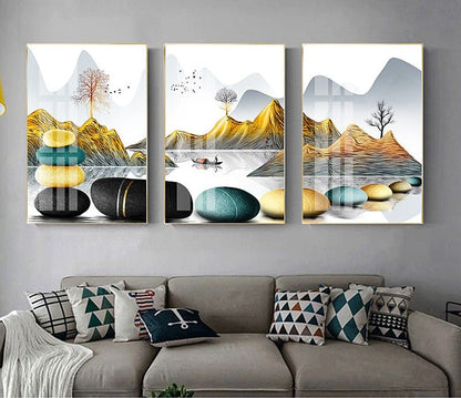 3Pc Wooden Wall Hangings