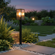 Aluminium Garden Bollard Light LL 22BL-12-08-BK