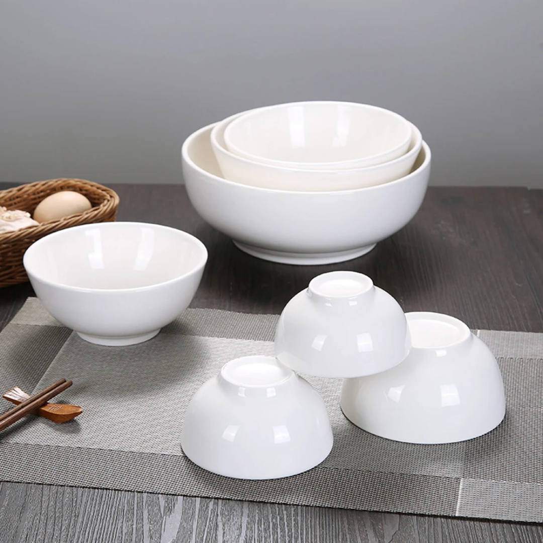 White Ceramic Soup Bowls