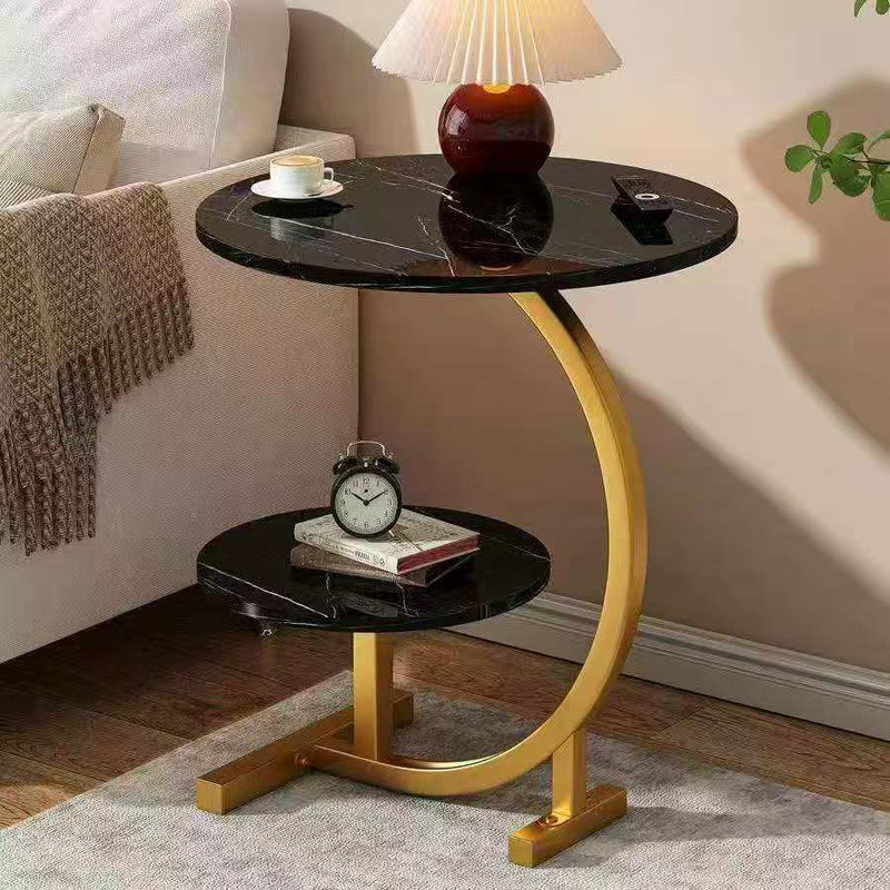 Two-layer coffee table or bedside table with modern design.