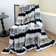 Soft heavy fleece blanket with large size and stylish colors for cozy home comfort. 