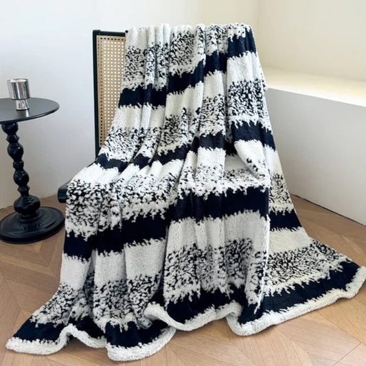 Soft heavy fleece blanket with large size and stylish colors for cozy home comfort. 