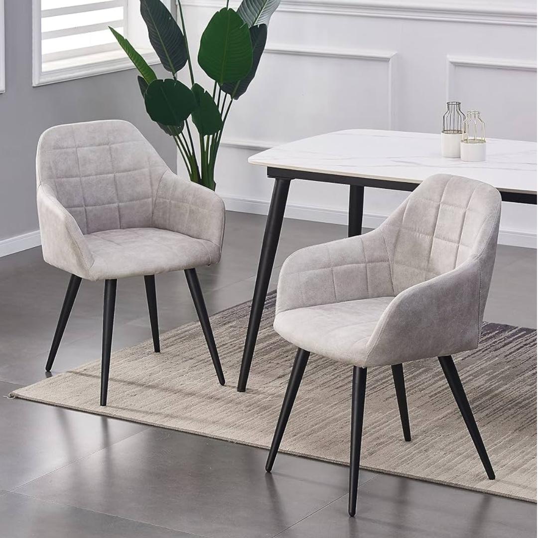 Upholstered Accent Tub Chair with Metal Legs
