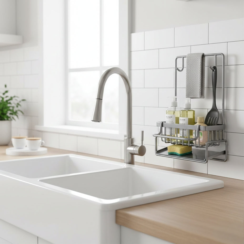 Wall-Mounted Sink Tidy Organizer