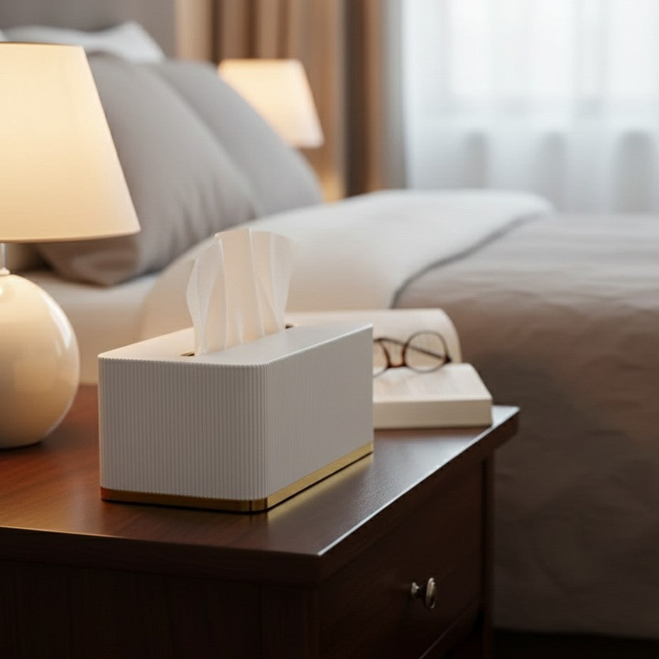 Serviette Holder With Gold Rim