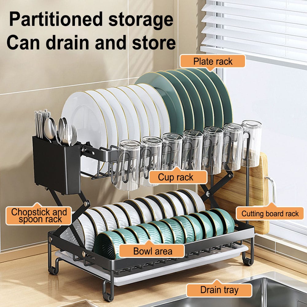 2-Tier Kitchen Dish Drying Rack