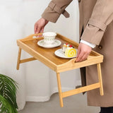 Breakfast In Bed Foldable Bamboo Tray