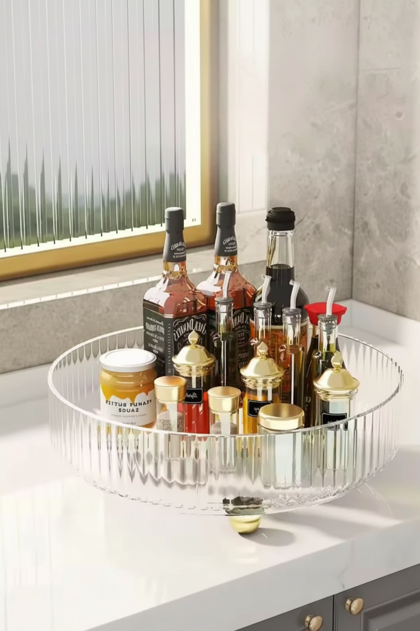 360° Rotating Turntable Organizer