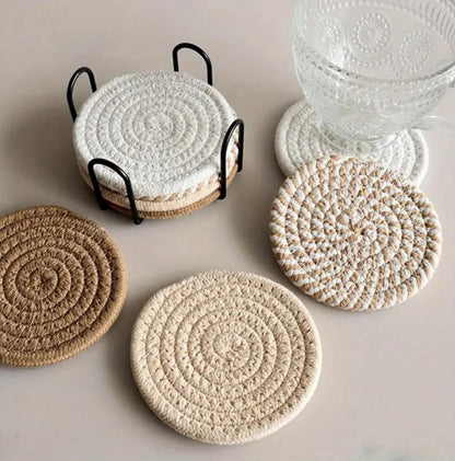 8pcs Rattan Coasters