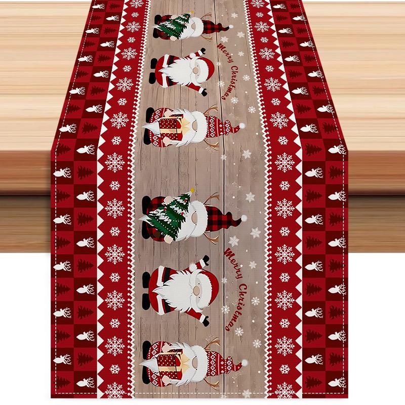 Christmas Snowman Table Runner Linen