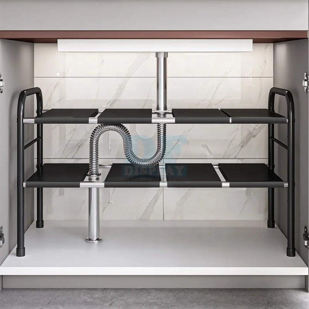 2 Layer Expandable Under Sink Storage Rack