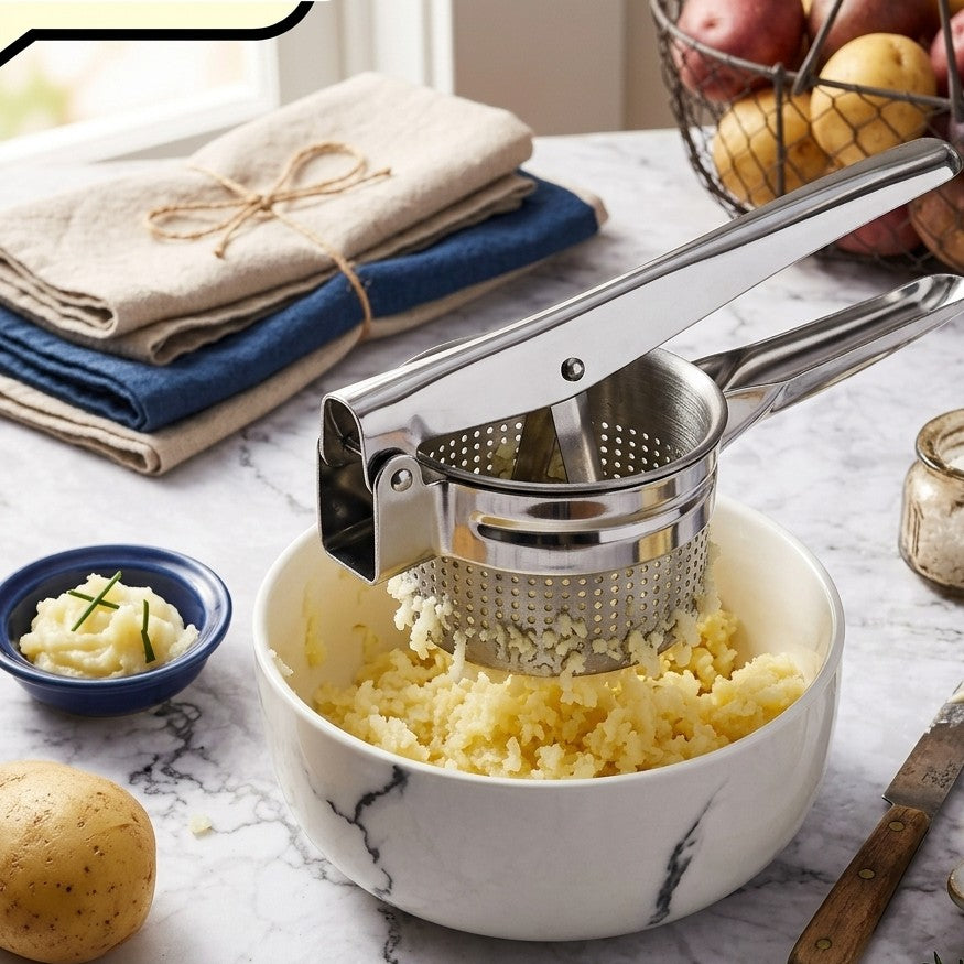 Stainless Steel Potato Masher Ricer Press Vegetable and Fruit Juicer