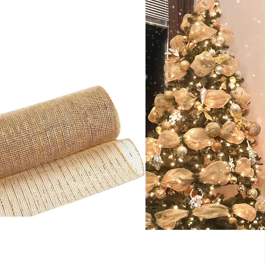 Christmas Decorative Mesh Ribbon