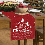 Christmas Snowman Table Runner Linen