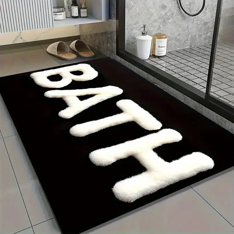 Black Diatom Bathroom Mat 50 × 80 cm
