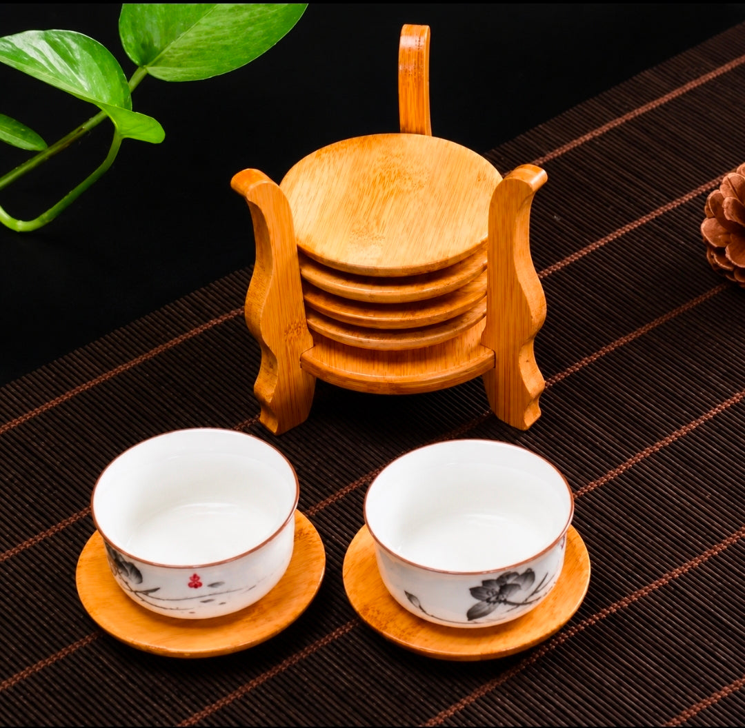Bamboo Coaster Set