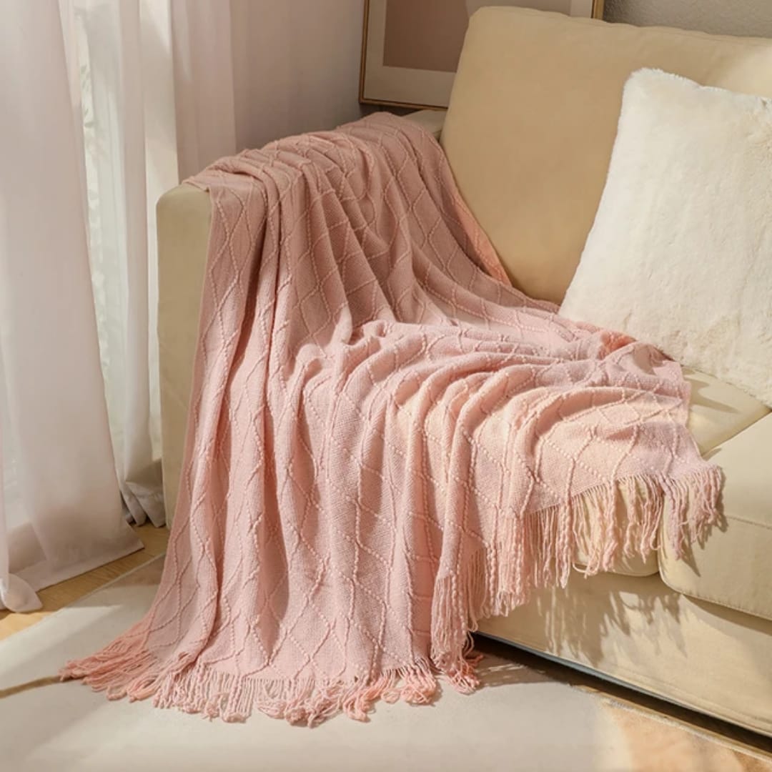 Decorative Knitted Throw Blankets