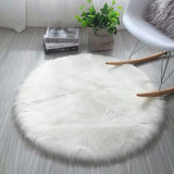 Shaggy White Faux Fur Fluffy Rug