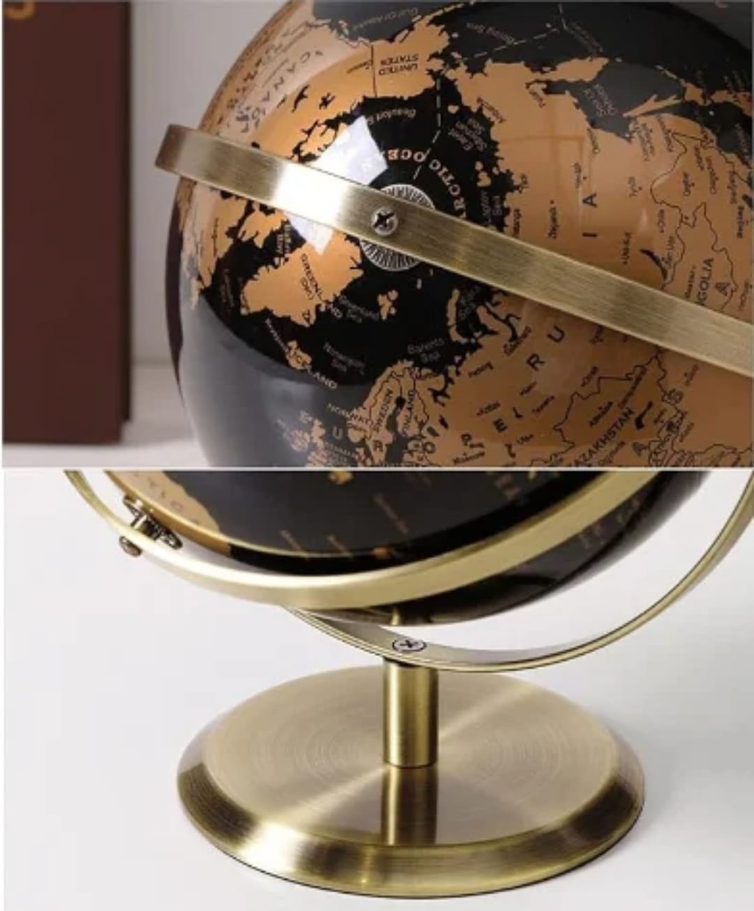 Retro World Globe 32cm with Rotating Stand
