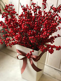 Christmas Decor Berry Branches Set Of 10