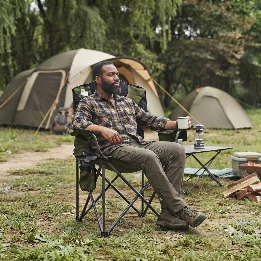 Portable Heavy Duty Foldable Camping Chair