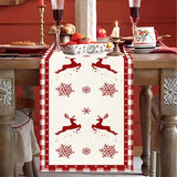 Christmas Snowman Table Runner Linen