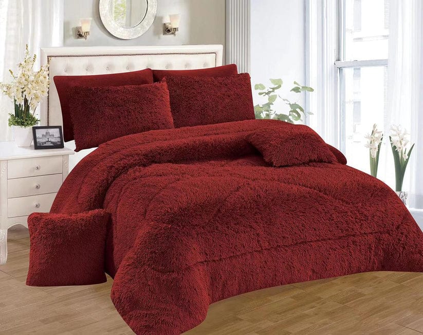 Fluffy Duvet Set with Bedsheet and Pillowcases