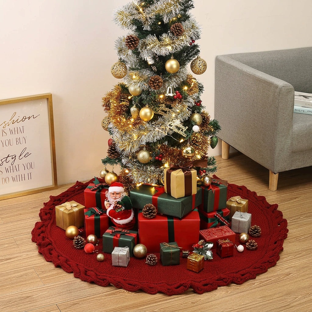 Knitted Christmas Tree Skirt
