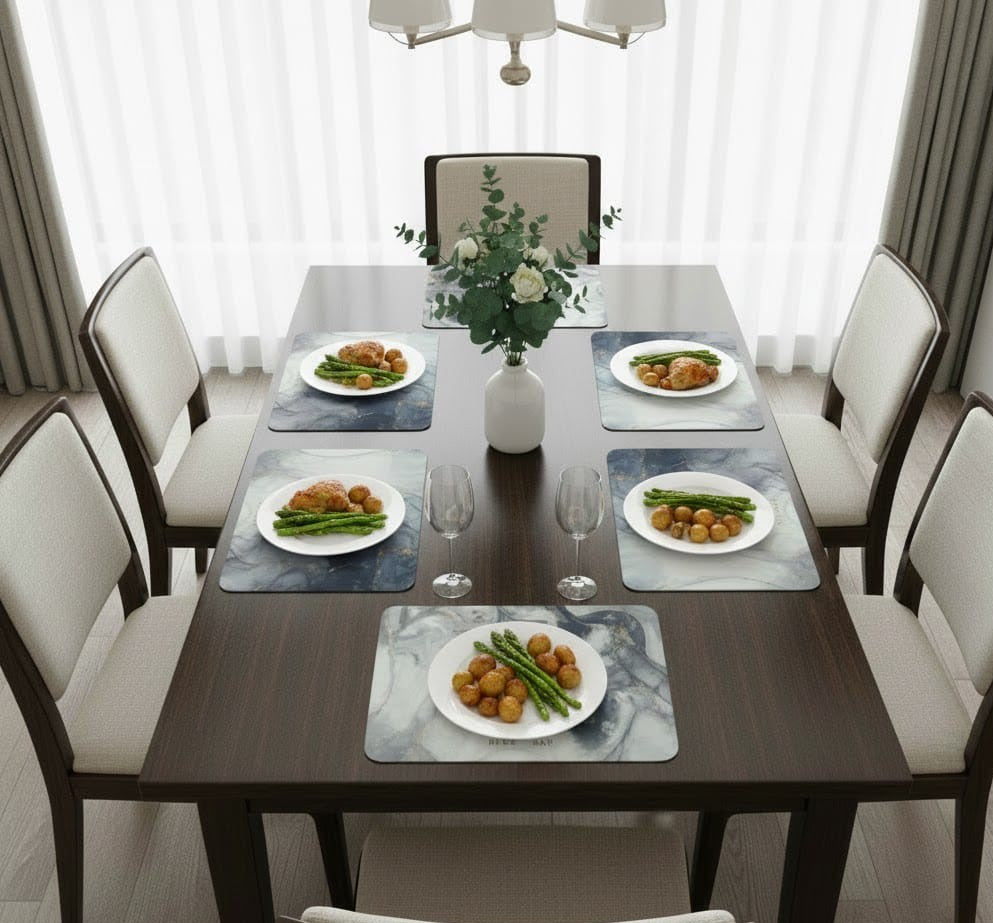 6Pc Marble Antislip Mat