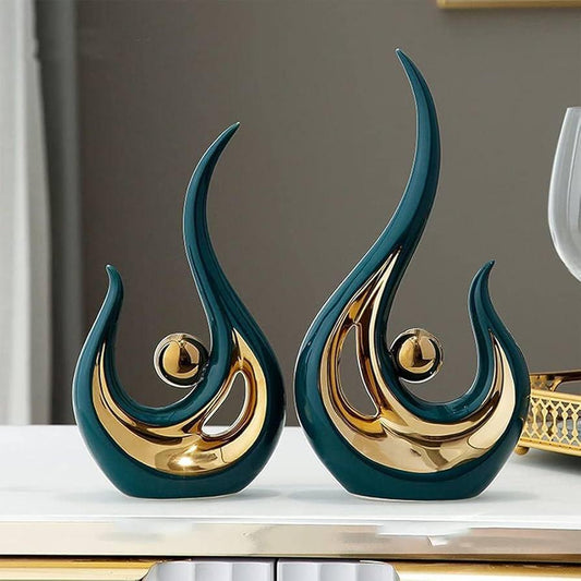 Abstract art ceramic statue, modern decorative sculpture for home or office décor. ✨