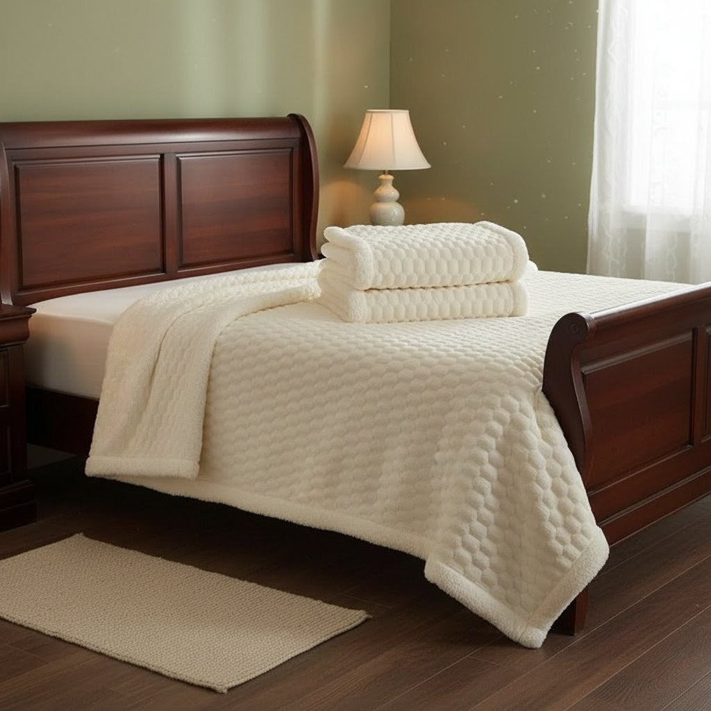 Off-White Cozy Throw Blanket