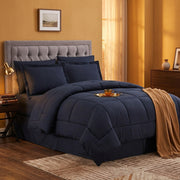 7 × 8ft Extra King Size Cotton Striped Duvet Set