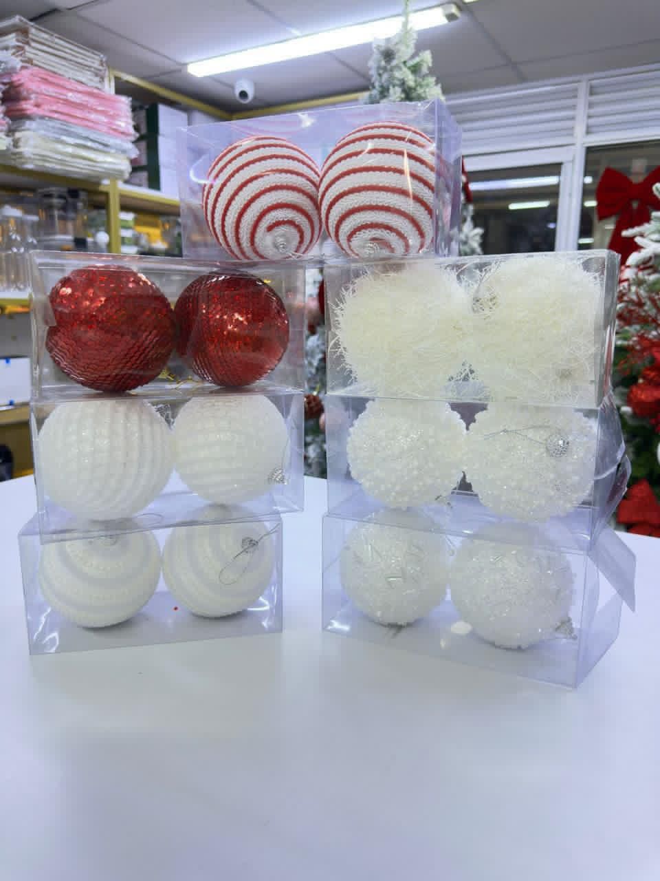10cm Christmas Decorating Balls – Set of 6