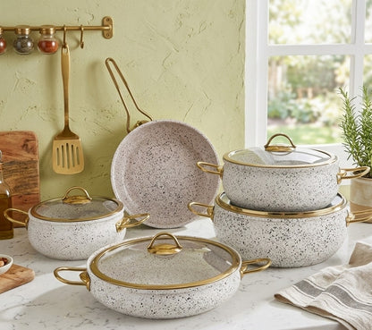 9Pc Granite Non-Stick Cookware Set
