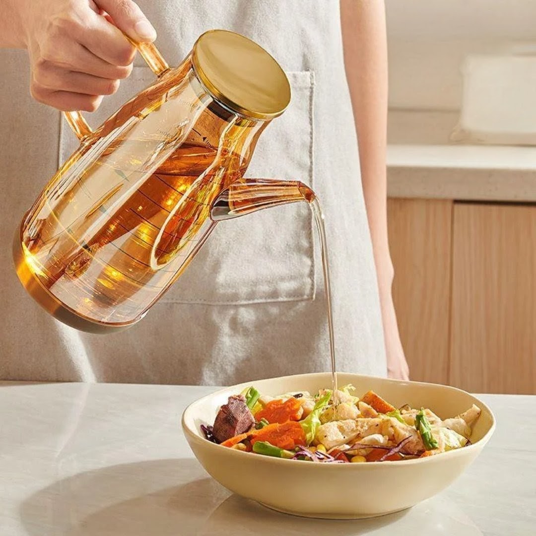 Borosilicate Glass Oil Bottle With Silicone Base