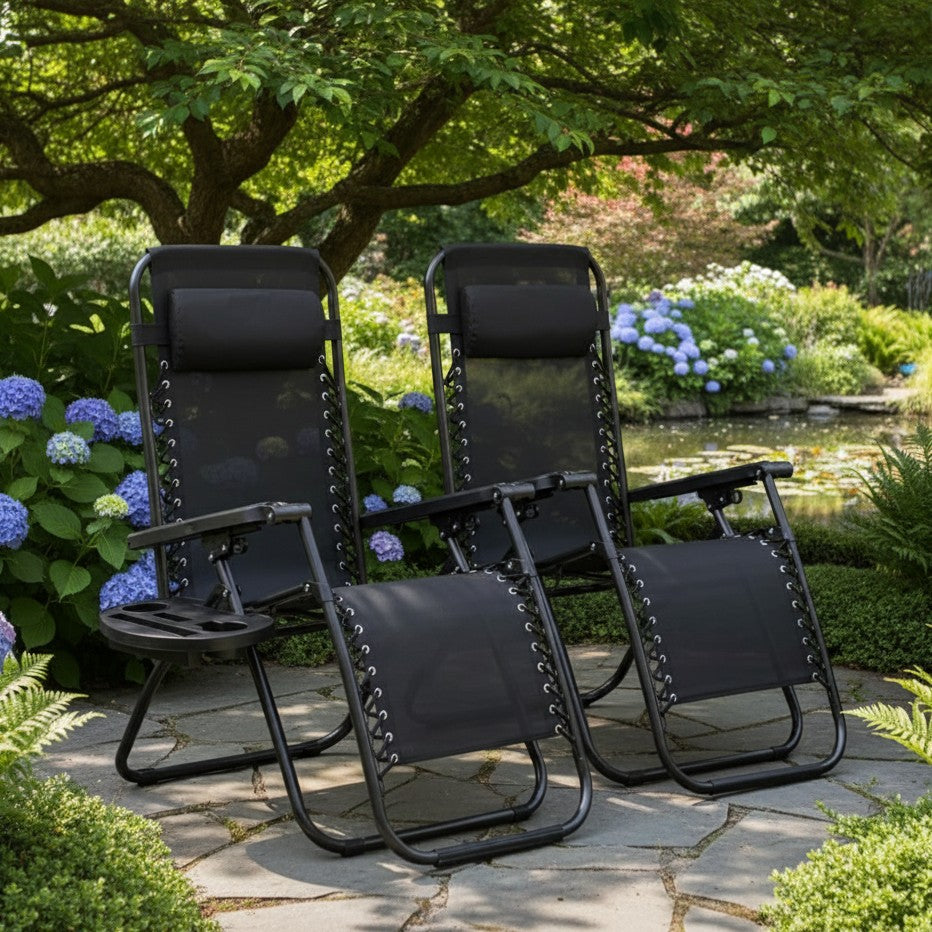 2In1 Zero Gravity Recliner Folding Chair Bed