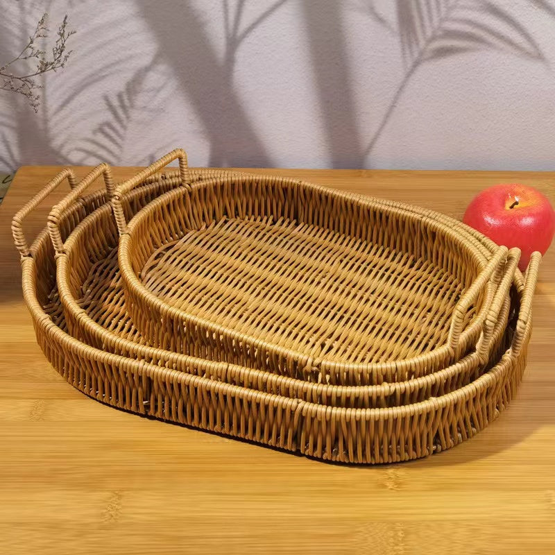 3Pcs Rattan Multipurpose Basket