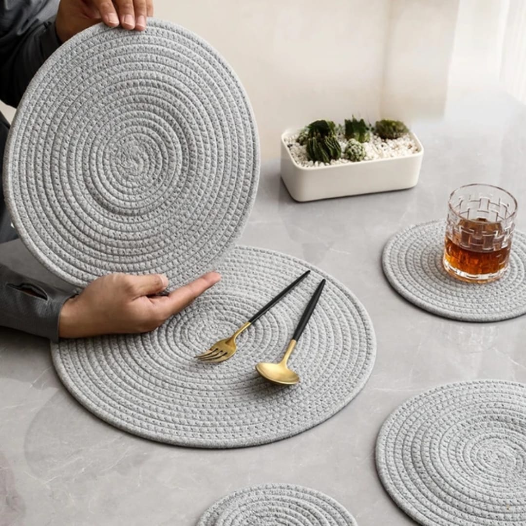 6Pcs Woven Dining Table Placemats