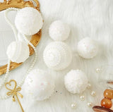 6pcs Luxe White Decor Balls