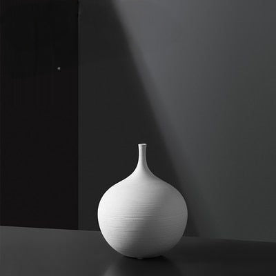 Trumpet Brushed Ceramic Vase