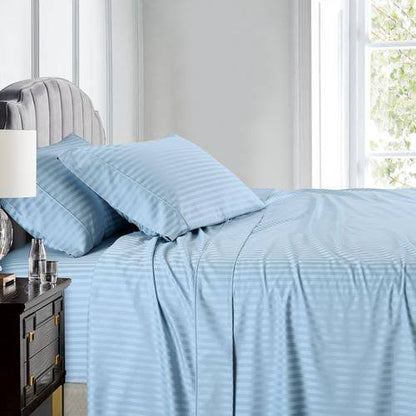 Striped Cotton Bedsheet Set