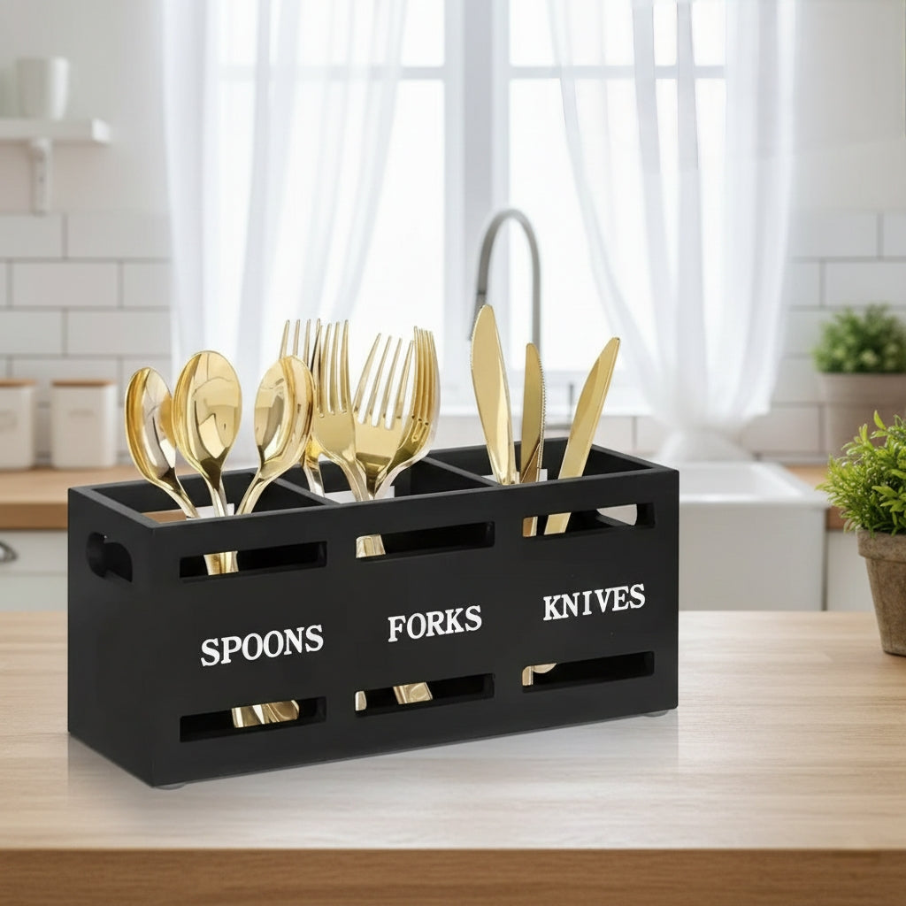 Wooden Cutlery Holder