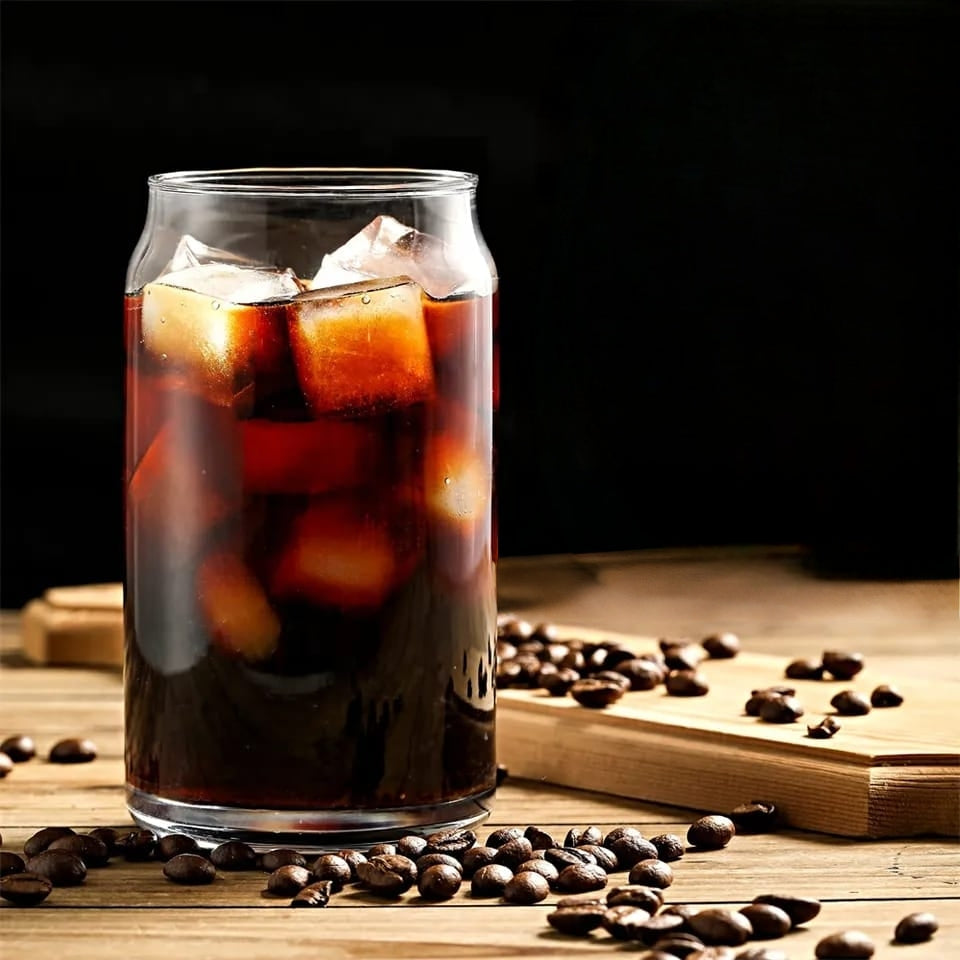 500ml Glass Cup With Lid And Straw