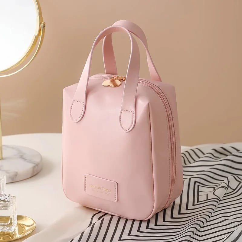 Large Capacity PU Leather Makeup Bag