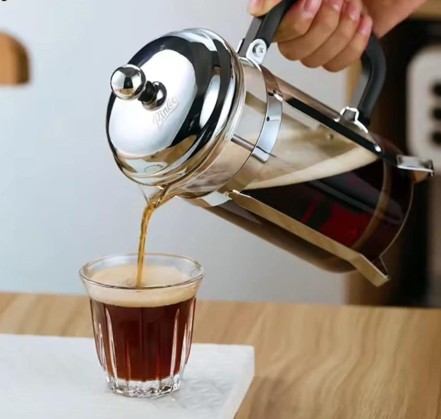 French Press Coffee Maker – 850ml Glass