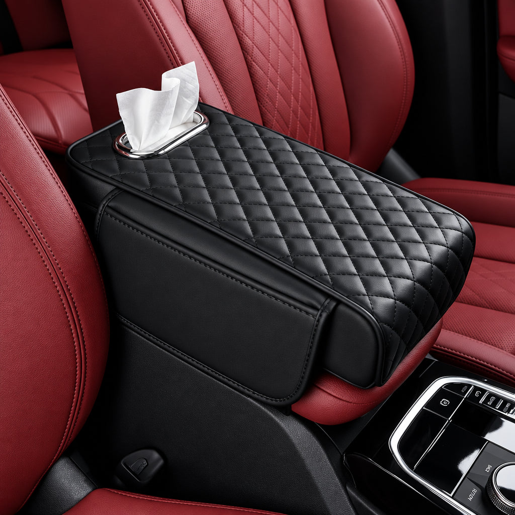 2-in-1 Car Armrest with Tissue Storage